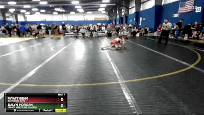 54 lbs Round 5 - Dalyn Morgan, Legacy Wrestling Academy vs Wyatt Behm, East Idaho Elite