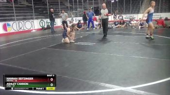 W 127 lbs Round 2 (4 Team) - Hannah Seitzinger, Indiana vs Ashley Cannon, Utah