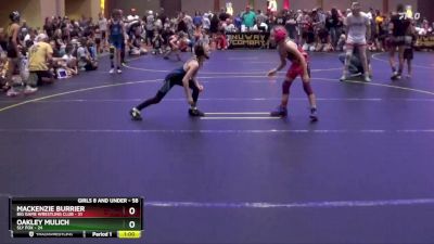 58 lbs Round 4 - Mackenzie Burrier, Big Game Wrestling Club vs Oakley Mulich, Sly Fox