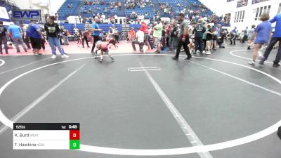 52 lbs Final - Kol Burd, Weatherford Youth Wrestling vs Tatum Hawkins, Noble Takedown Club