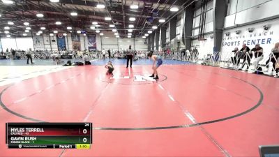 84 lbs Rd# 7- 10:45am Saturday Final Pool - Myles Terrell, Cali Red vs Gavin Rush, Minion Black