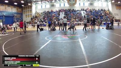 120 lbs Cons. Semi - David Leiva, Unattached vs Raymond Cavey, Lake Highland Prep