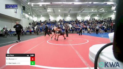 145 lbs 5th Place - Shyla Munoz, Tulsa Blue T Panthers vs Colby Garrison, HURRICANE WRESTLING ACADEMY