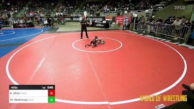 40 lbs Quarterfinal - Kaleb Millz, Pomona Elite vs Maverick McKinney, Buccaneer Wrestling Club