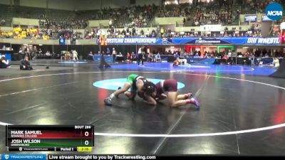 141 lbs Semifinal - Mark Samuel, Roanoke College vs Josh Wilson, Greensboro