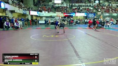 AA - 120 lbs Champ. Round 1 - Logan Shores, Billings West vs Bridger Garrison, Butte