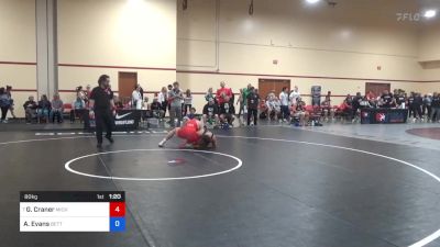 80 kg Rnd Of 32 - Gavin Craner, Michigan Grappler Training Center vs Achilles Evans, Betterman Elite Wrestling