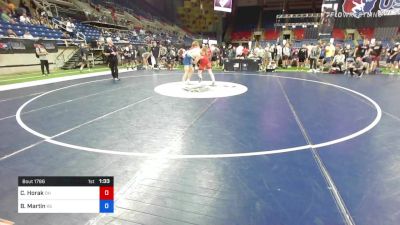 160 lbs Cons 16 #1 - Caige Horak, Ohio vs Brady Martin, Kansas