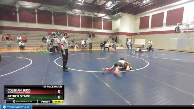 86 lbs 1st Place Match - Patrick Stark, Empire vs Coleman Judd, Bruin Wrestling Club