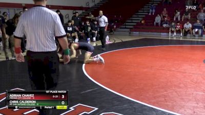 133 lbs Finals (2 Team) - Chris Calderon, Mt San Antonio College vs Adrian Chavez, Fresno City College