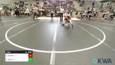 75 lbs Rr Rnd 1 - Ewan Hunter, Owasso Takedown Club vs Easton Cody, Broken Arrow Wrestling Club