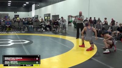 100 lbs Placement Matches (8 Team) - Sebastian Gracia, Outlaws Xtreme vs Issac Brown, Burnett Trained (OH)