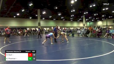 120 lbs Placement Matches (16 Team) - Kylee Plowman, Nebraska Hula Girls vs Ruby Roof, Iowa Despicables