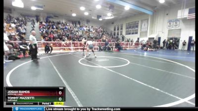 160 lbs Cons. Round 1 - Josiah Ramos, Vista Del Lago vs Tommy Mazzetti, Santiago