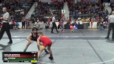 61 lbs Semifinal - Kai Stevens, Derby vs Baylor Bowman, Columbus Wrestling Club