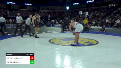 285 lbs Semifinal - Bryson Harrington, Buchanan vs Nicholas Sahakian, St John Bosco