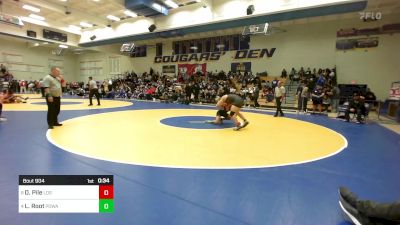 155 lbs Consi Of 4 - Dillon Pile, Los Gatos vs Laird Root, Poway