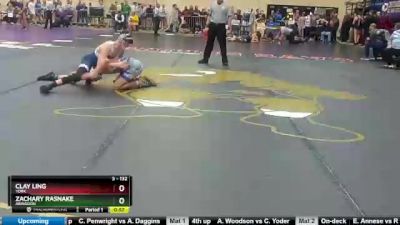 3 - 132 lbs Cons. Round 2 - Zachary Rasnake, Abingdon vs Clay Ling, York