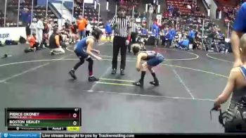 67 lbs Finals (8 Team) - Boston Healey, Plainwell vs Pierce Okoney, Dundee Black