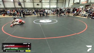 145 lbs Cons. Round 2 - Logan Utecht, WA vs Zachary Martinez, WA