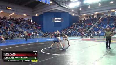 126 lbs Cons. Round 6 - Luke Poore, Caravel Academy vs Carlo Van Volkenburgh, Seton Hall Prep