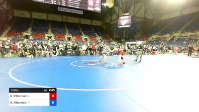 145 lbs Cons 64 #2 - Connor O'Donnell, Wisconsin vs Anthony Albanese, Nevada