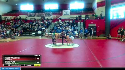 165 lbs 2nd Wrestleback (8 Team) - Zane Puff, Franklin County vs Kane Williams, Bremen