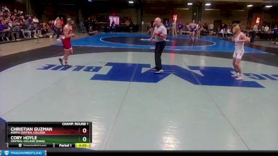 125 lbs Champ. Round 1 - Christian Guzman, North Central College vs Cory Hoyle, Central College (Iowa)