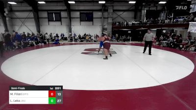 285 lbs Semifinal - Michael Filieri, Springfield vs Liridon Leka, Johnson & Wales