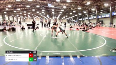 160 lbs Rr Rnd 1 - Kazimieras Prapuolenis, Eastern NC Wrestling vs Devon Grubb, 4M/Rideout Strength