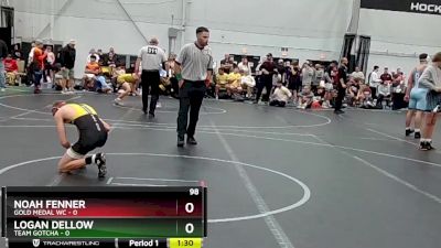 98 lbs Round 5 (8 Team) - Logan Dellow, Team Gotcha vs Noah Fenner, Gold Medal WC