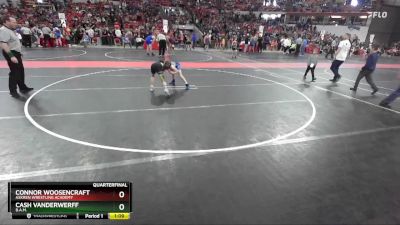 80 lbs Quarterfinal - Connor Woosencraft, Askren Wrestling Academy vs Cash Vanderwerff, B.A.M.