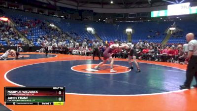 190 lbs Finals (8 Team) - James Crane, Chicago (Brother Rice) vs Maximus Wiezorek, Chatham (Glenwood)