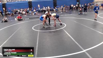 165 lbs Round 1 - Zach Sullins, Liberty North vs Landon Moser, Lincoln East