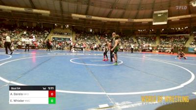 67 lbs Round Of 32 - Andy Barela, NM Gold vs Easton Whisler, Mulvane Jr. Wrestling Club