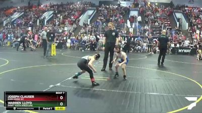 64 lbs Cons. Round 3 - Warren Lloyd, Evart Youth Wrestling vs Joseph Clauser, Dark Horse WC