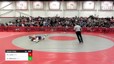 120 lbs Quarterfinal - Noah Lake, North Middlesex vs Aidan Weeman, Tri-County