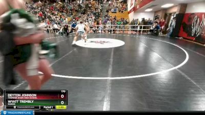 170 lbs Quarterfinal - Wyatt Trembly, Dubois vs Deyton Johnson, Thunder Basin High School