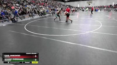 285 lbs Champ. Round 1 - Kane Jankowski, Mishicot vs Dominic Eversmann, Kewaskum