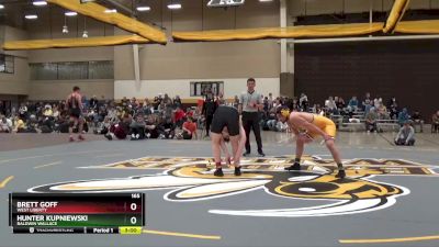 165 lbs 3rd Place Match - Brett Goff, West Liberty vs Hunter Kupniewski, Baldwin Wallace