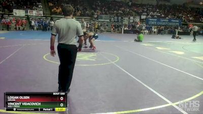 D 1 113 lbs Quarterfinal - Logan Olsen, Airline vs Vincent Vidacovich, Holy Cross