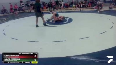 110 lbs Quarterfinal - Bryce Peterson, Brentwood Academy vs Christian Davis, Minion Training Center