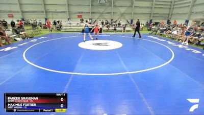 138 lbs Round 1 (8 Team) - Parker Graveman, South Dakota Blue vs Maximus Fortier, West Virginia