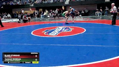 6A-157 lbs Semifinal - Thomas Riordan, Blessed Trinity Catholic vs Blake Ethridge, Brunswick