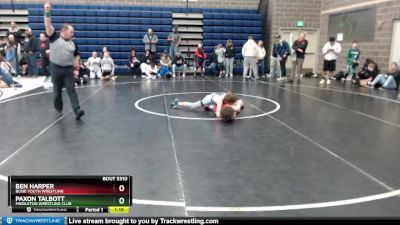 90 lbs Quarterfinal - Ben Harper, Boise Youth Wrestling vs Paxon Talbott, Middleton Wrestling Club