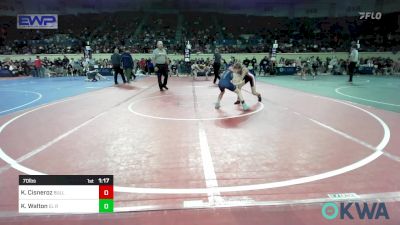 70 lbs Final - Kaidence Cisneroz, BullTrained vs Kaygan Walton, El Reno Wrestling Club