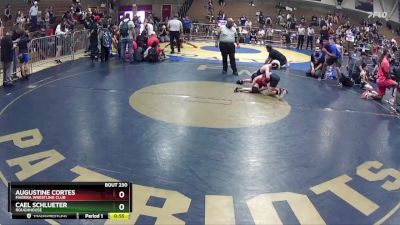 70 lbs Quarterfinal - Augustine Cortes, Madera Wrestling Club vs Cael Schlueter, Roughhouse