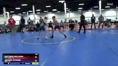 102 lbs Round 1 (8 Team) - Matthew Mulligan, New Jersey vs Hendrix Schwab, Iowa