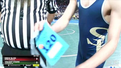 D3-120 lbs Champ. Round 1 - Drew Blom, Eaton Rapids HS vs Vincent Stamm, Lakewood HS