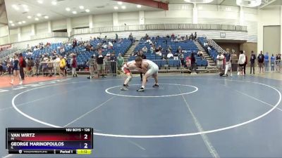 126 lbs Cons. Round 4 - Van Wirtz, MI vs George Marinopoulos, IL